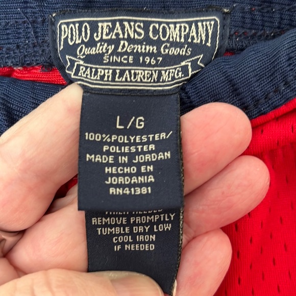 🇺🇸RALPH LAUREN B BALL SHORTS RED SZ L  W/ POCKETS GREAT CONDITION! - Picture 4 of 7